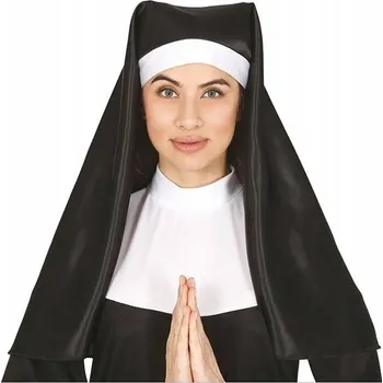 Karnevalový kostým Závoj jeptišky na Karneval Kostým Kostým černá dámské jeptiška