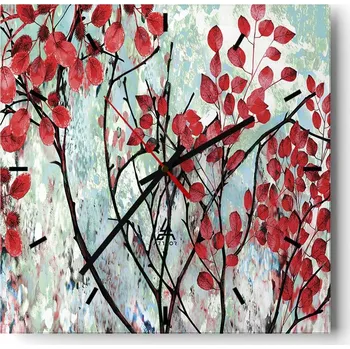 Hodiny Velké nástěnné hodiny 40x40 Abstrakce Skleněné tiché hodiny