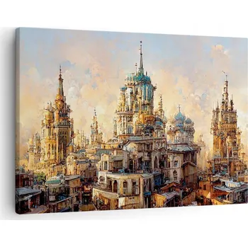 Obraz Obraz na plátně do obýváku ložnice 70x50 staré město obrazy na zeď