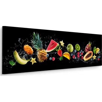 Obraz Obraz Canvas do jídelny OVOCE Jídlo Abstrakce 3D efekt 145x45 cm