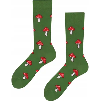 Pánské ponožky ToDo Ponožky Muchomůrka, houby, vícebarevné, velikost 43-46