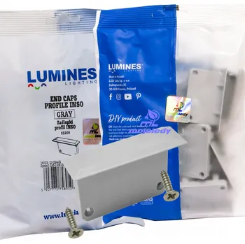 LED osvětlení 10x Záslepka pro LED profil LUMINES inso, bez otvoru