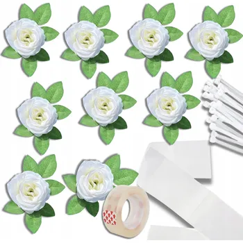 Obraz Dekorace na auto – květiny béžové