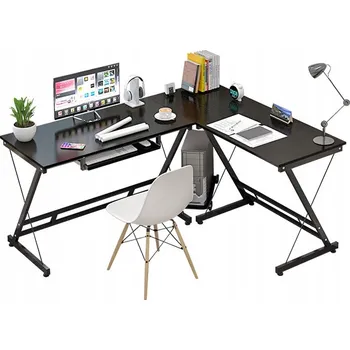 Psací stůl Rohový psací stůl Muvu černý 120 x 48 x 74 cm