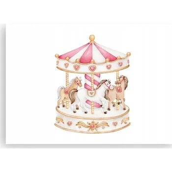 Obraz Plakát na zeď bez rámu 100x70 kolotoč obraz plakáty do obývacího pokoje ložnice