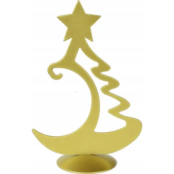Vánoční dekorace Kovový vánoční stromek s hvězdou - věšák na ozdoby.