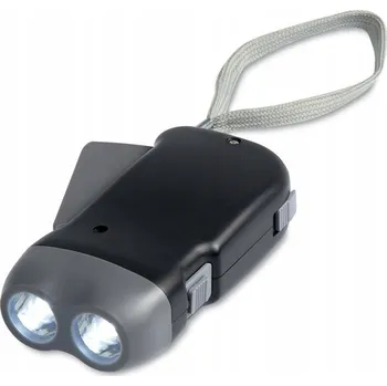 Svítilna Dynamo svítilna 2 LED kinetická ruční svítilna kempingová do batoh záchranná