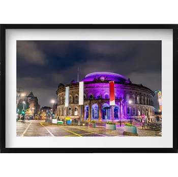 Obraz Závěsný obraz rámeček v černé barvě Leeds Corn Exchange v Anglii 70x50 cm