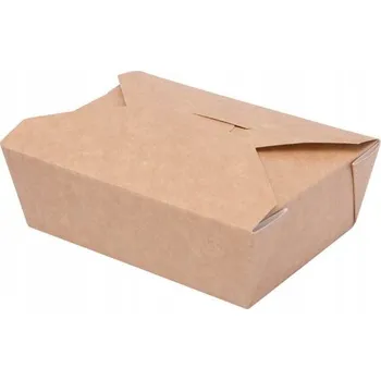 Jednorázové nádobí Papírová krabička na oběd ABC-PAK 750 ml 14x10x5 cm 50 ks