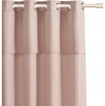 Obraz Hotový Závěs 140x250 Oka MIA pudrová růžová na kroužcích