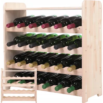 Stojan na víno Stojan na víno, regál na lahve, police na alkohol - 24 lahví