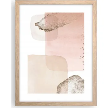 Obraz Obraz plakát v rámu světlý dub do obýváku 30x40 abstrakce plakáty na zeď