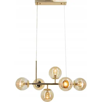 ZÁVĚSNÁ LAMPA ELEM PACO 3401/6 TR ZLATÁ / JANTAROVÁ