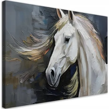 Obraz OBRAZ DO LOŽNICE NA ZEĎ BÍLÝ KŮŇ 60x40