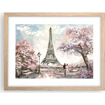 Obraz Obraz plakát v rámu světlý dub do obýváku 40x30 město foto na zeď