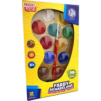 Vodová barva Akvarelové barvy Astra 12 ks