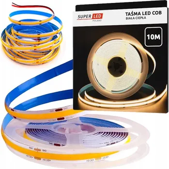 LED osvětlení LED COB pásek 12V neonová linka 3200 diod role 10 metrů 3000K SuperLED