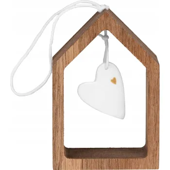 Vánoční dekorace BR05 Závěs Rader porcelán dřevo k zavěšení na vánoční stromeček dekorace