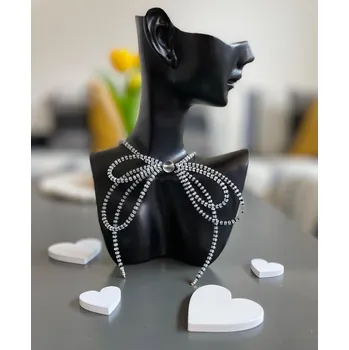 Náhrdelník Top textil Korálkový náhrdelník Mašle