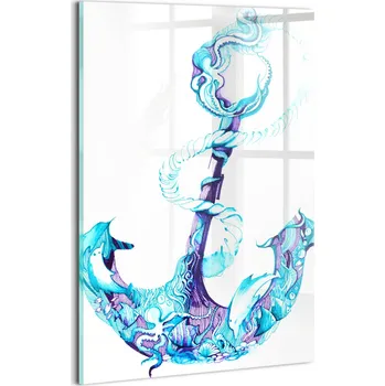 Obraz Skleněný obraz na stěnu do posilovny Námořní kotva 20x30