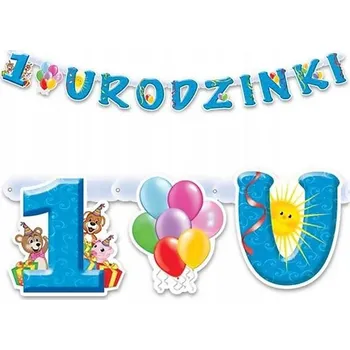 Girlanda Banner Modré Moje Narozeniny První Narozeniny