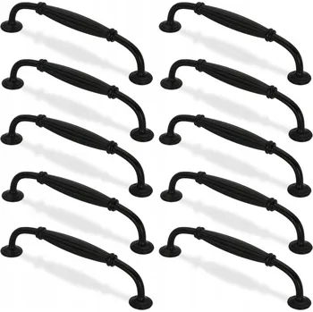 Nábytkové kování 10x nábytková úchytka Mavö černá klasická matná 128 mm