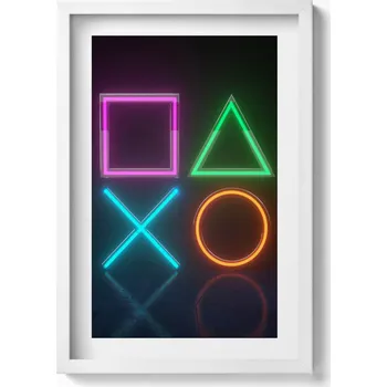 Obraz Obraz nástěnná dekorace Symboly hráče - znaky na ovladači konzole 40x60 cm