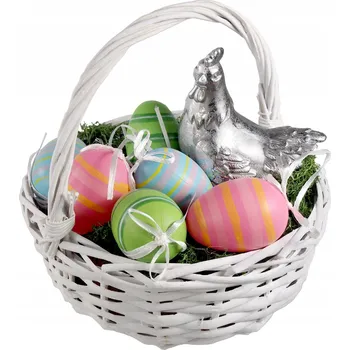 Nákupní košík Kulatý proutěný košík, velikonoční košík na svěcení, košík na sypání květin na Boží Tělo
