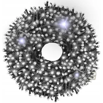 Vánoce Vánoční osvětlení na stromeček 300 LED diod bílé barvy pro vnitřní použití, délka 24 m (201 - 300 světel)