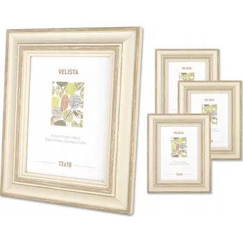 Obraz Rámeček na svatební svatební fotografie 13x18 boho vintage sada 4ks béžová