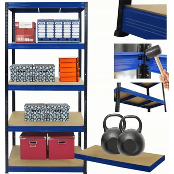 Dílenský regál Kovový regál skladový stojan HELIOS 180x110x50cm 5 polic x 275kg ODOLNÝ PL