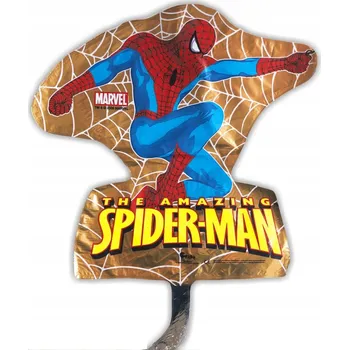 Balónek Fóliový BALÓNEK Spiderman Spider-Man zlatý 35 cm (14 palců)