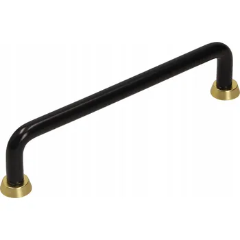 Nábytková úchytka reling US18 D-160 ČERNÁ-ZLATÁ MATNÁ