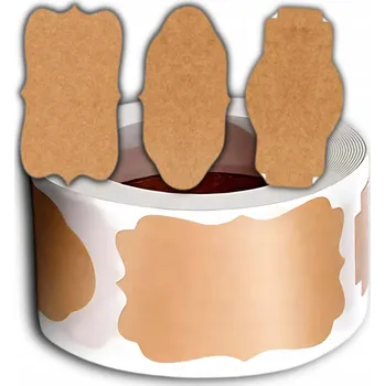 Speciální papír Samolepky na etikety 300ks nádobky sklenice koření zavařeniny výrobky