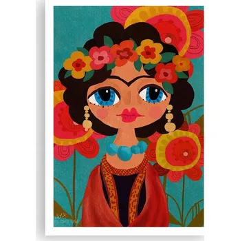 Obraz Plakát na zeď bez rámu 70x100 frida obraz plakáty do obývacího pokoje ložnice