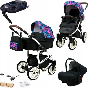 Kočárek Kočárek 4v1 BabyLux Optimal: sportovní kočárek, hluboká korba, autosedačka ISOFIX