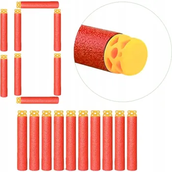 Dětská zbraň ŠIPKY DO NERF ČERVENÉ WAFFLE MĚKKÁ HLAVA 10 KUSŮ