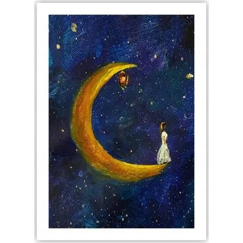 Obraz Plakát bez rámu do obývacího pokoje ložnice 50x70 fantasy moderní módní obraz