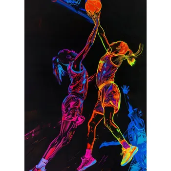 Plakát Plakát Basketbalový zápas bez rámu 25 x 35 cm