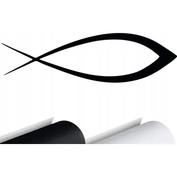 Samolepicí dekorace na vozidlo NÁLEPKA na auto RYBA KŘESŤANSKÁ 4x15cm