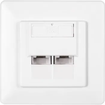 Elektrická zásuvka Internetová zásuvka nástěnná NETRACK bílá