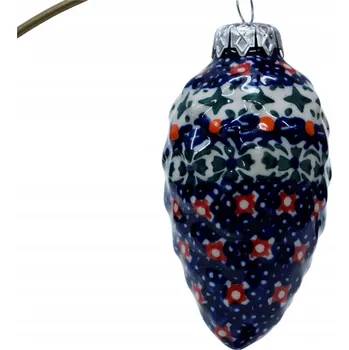 Vánoční ozdoba Keramická vánoční koule šiška Ceramika Bolesławiec