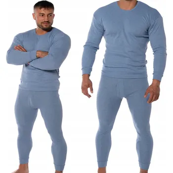 Pánské termo spodky Pánské spodky Markal Modré Dlouhé Bavlněné Termo L