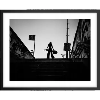 Obraz Foto obraz plakát na zeď v černém rámu 50x40 město plakáty do obýváku