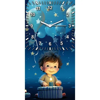 Hodiny Nástěnné hodiny UFPRINTTECH modré 60 cm