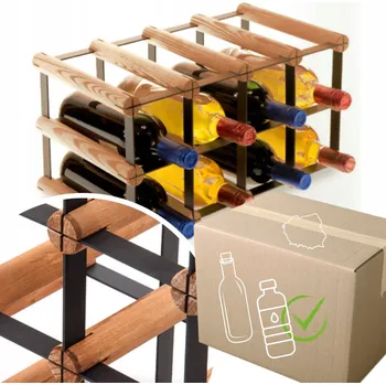 Stojan na víno Stojan na víno RW-8 4x2 regál olejovaný na 8 lahví