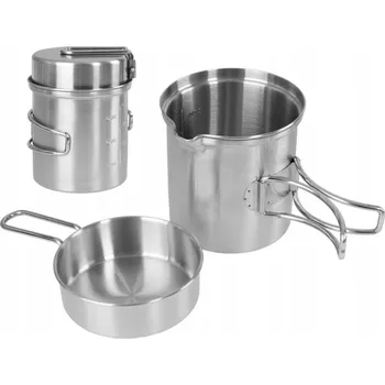 Obraz Sada hrnku a pánvičky pro vaření v přírodě NEREZ