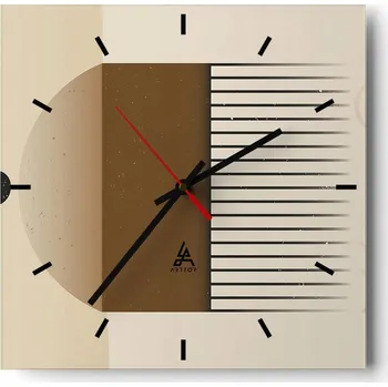 Hodiny Velké nástěnné hodiny 40x40 Abstrakce Skleněné tiché hodiny