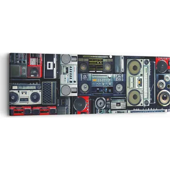 Obraz Obraz na plátně do obýváku ložnice 90x30 magnetofon foto obrazy na zeď