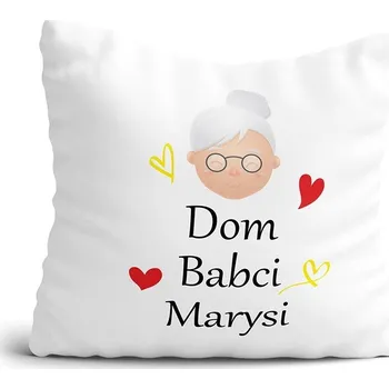 Polštář PERSONALIZOVANÝ DÁREK PRO BABIČKU POLŠTÁŘ SE JMÉNEM DOMOV BABIČKY JMÉNO POTISK